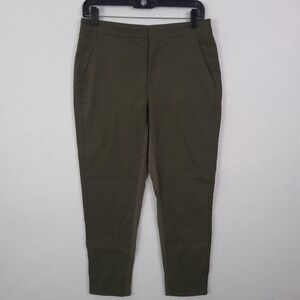 Lululemon Athletica Olive Green Slim Fit Tapered Crop Pants Womens Size 6
